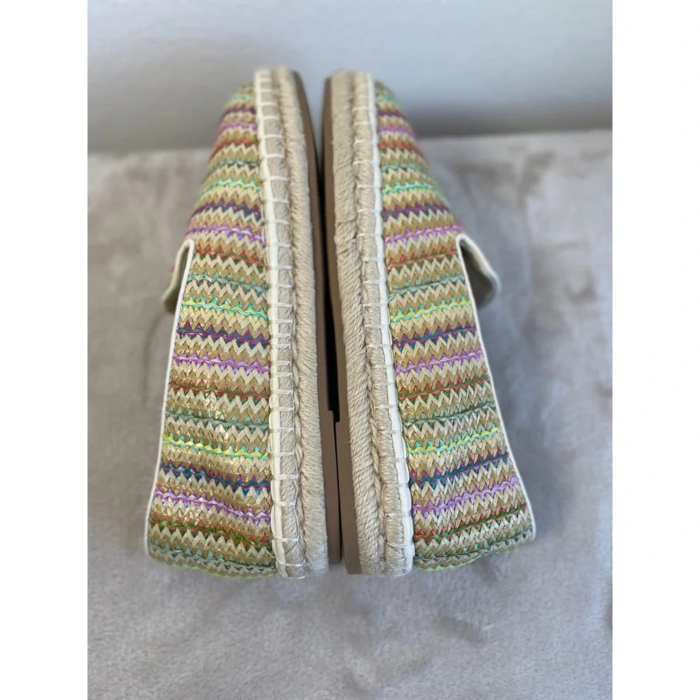 Universal Thread Womens Multi Color Woven Espadrille Slip On Flats Size 8